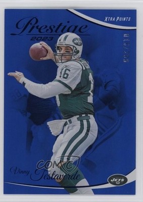 2023 Panini Prestige Xtra Points Premium Blue 16/299 Vinny Testaverde #233 0ty6