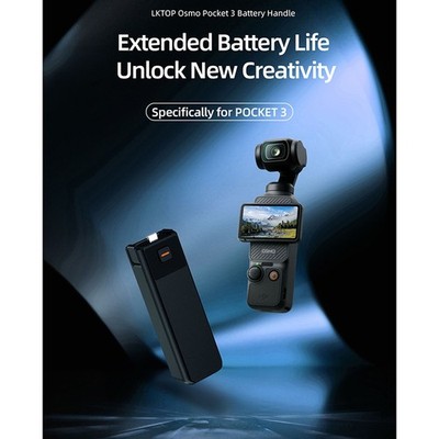Camera Battery Handle 5000mAh 22.5W Fast Charging Grip for DJI Osmo Pocket 3