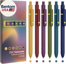Colorful Pens, 6 Pcs Colored Pens Fine Point Smooth Writing Pen, 0.5Mm Colored I