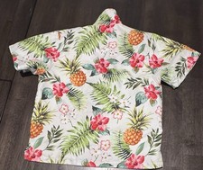Hawaiian Shirt Boys Size Small Button Up Tropical