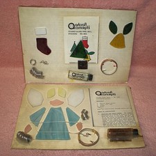 Vintage NOS Artcraft Concepts Christmas Stain Glass Craft Kits