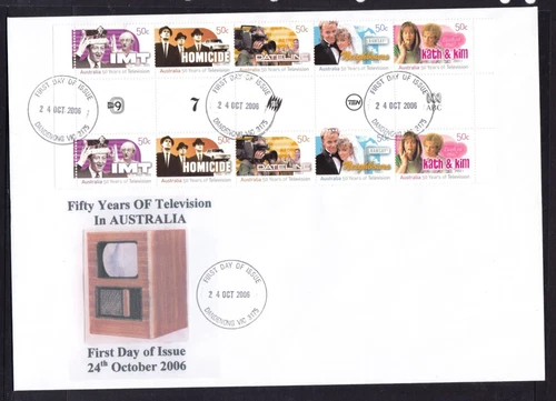 Australian Stamps.1st Day of Issue.50 Years of Australian Television.2006