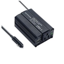 150W Power Inverter 12V DC to 110V AC Car Plug Adapter Outlet Converter black