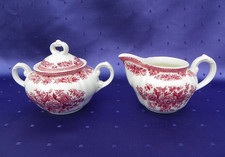 kleine Zuckerdose +  Milchkännchen von Villeroy & Boch Fasan rot