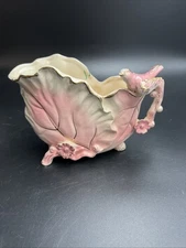 Vintage Ucagco Japan 1950s Pink Gold Cabbage Bird Planter Vase No Chips