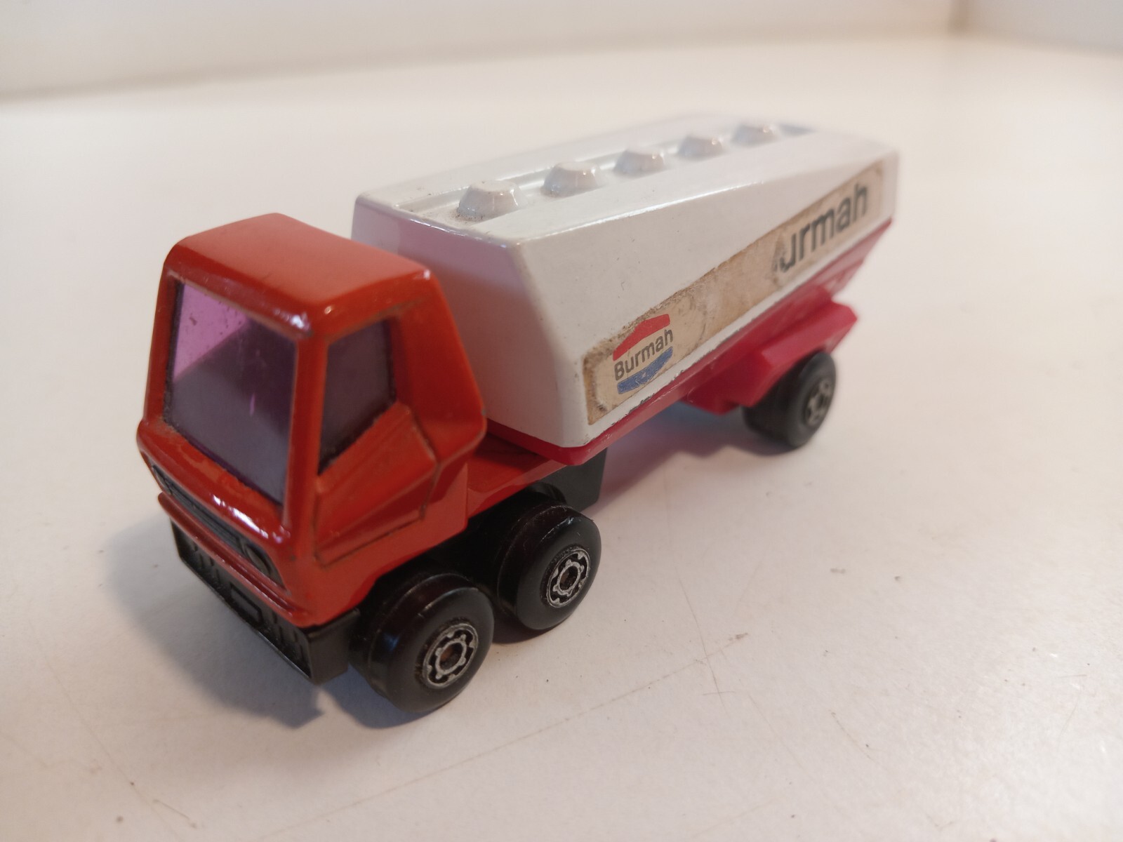 Vintage Matchbox Lesney 63GB Burmah Petrol Tanker Semi-Trailer 1/63 Scale-image