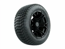 Set of 4 GTW 12" Spyder Matte Black Wheels on 215/40-12 Classic Street Tires