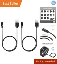 Efficient Charging Cable for Smartwatches - 2-Pack 3.3FT USB & Safety Features