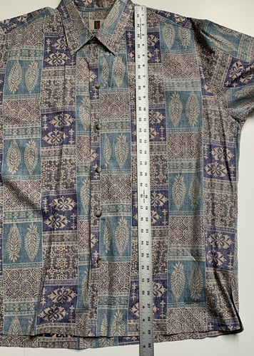 Tori Richard Honolulu Blue Tropical Short Sleeve Button Down Shirt Sz XL Mens - Picture 7 of 9