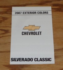 Original 2007 Chevrolet Silverado Classic Exterior Colors Sales Brochure 07