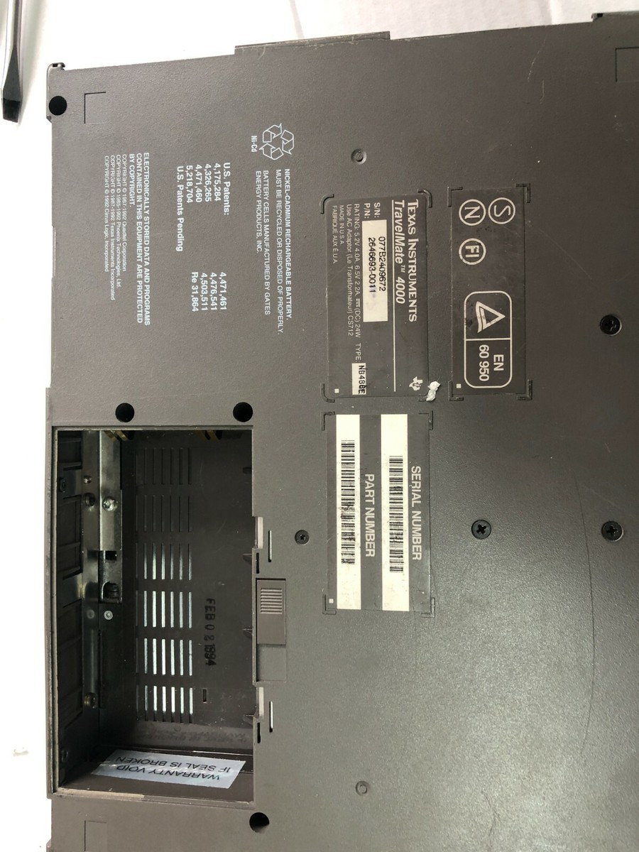 s*5様 Texas Instruments Travelmate 4000ノー Texas Instruments Travelmate 4000E Color 486 WinDX2/40MHZ