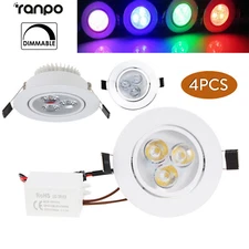 4X 3W Dimmable Led Downlight Recessed Downlights 220V 85-265V Ceiling Spot Light