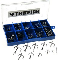 103x Mixed 3/4/5/67/8/9/10/11 12 Sizes Carbon Black Treble Fishhook ... on sale 103x Mixed 3/4/5/67/8/9/10/11 12 Sizes Carbon Black Treble Fishhook ... on sale