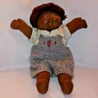 VINTAGE HASBRO CABBAGE PATCH KID DOLL AFRICAN AMERICAN Ebony Boy Brown Eyes Rare