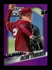 2014 PRIZM DRAFT PURPLE #76 JACOB LINDGREN RC 44/149 NEW YORK YANKEES