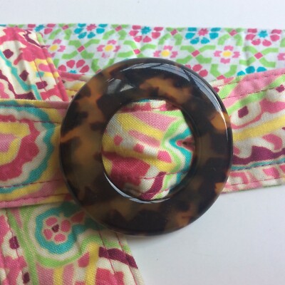 VERA BRADLEY Capri Melon Reversible Cotton Belt w Faux  display picture 3