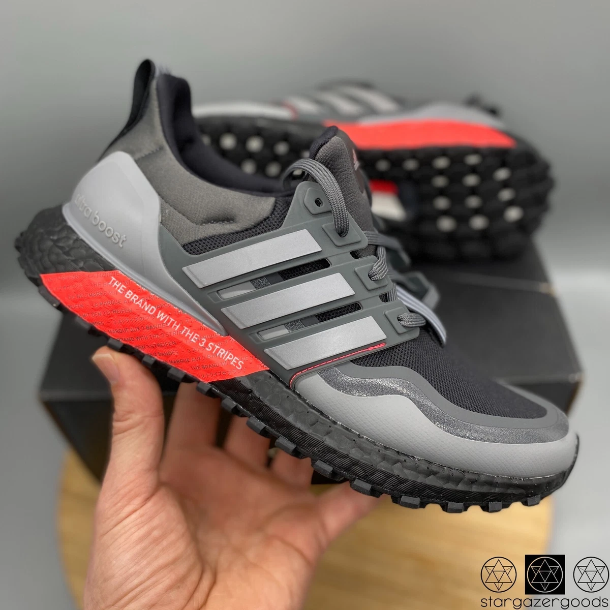 Adidas Shoes Mens 7 UltraBoost All Terrain Black Red Running