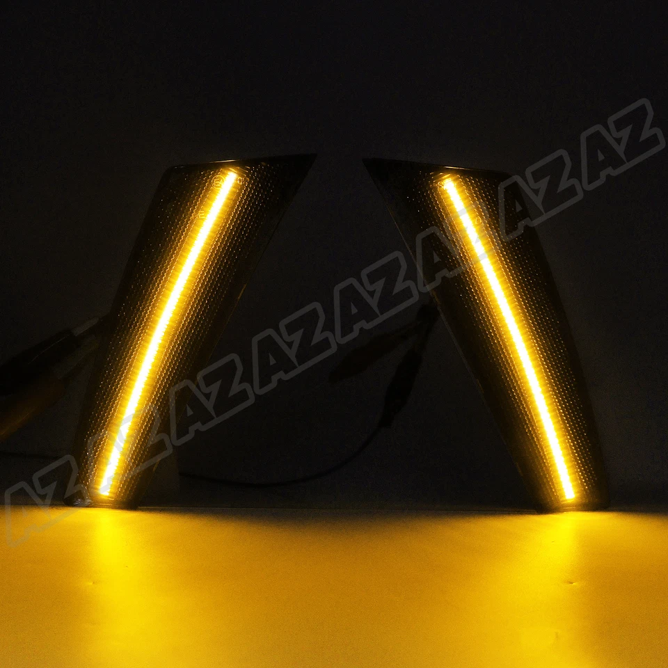 Amber LED Front Bumper Side Marker Lights Signal Lamp For 2008-2012 Jeep Liberty - Image 2 of 4