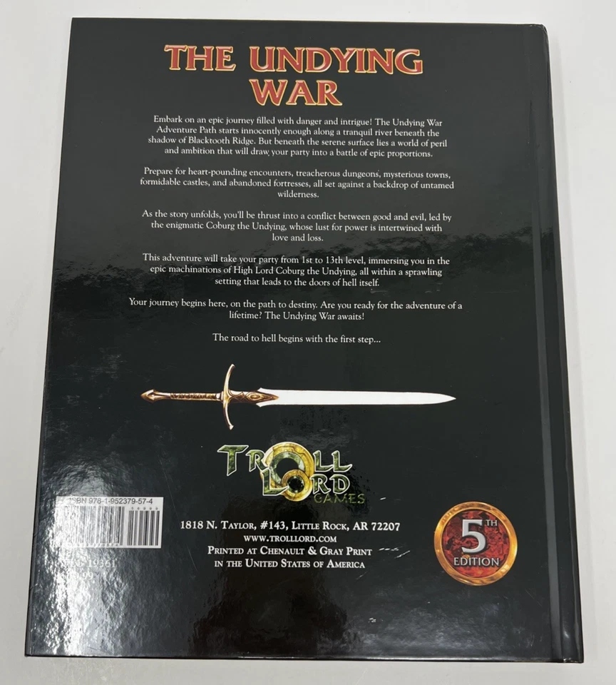 Campaña D&D 5e: The Undying War de Troll Lord Games Foto 2 de 4