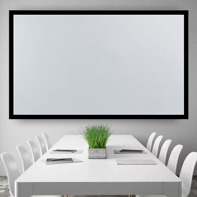 135 Inch Fixed Aluminum Frame Projector Screen Home Theatre HD TV Projection US