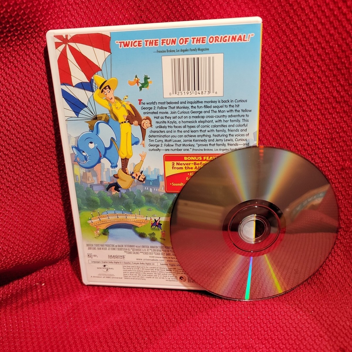 CURIOUS GEORGE 2 Follow That Monkey family film movie dvd 2010