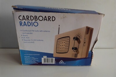 Battery operated Cardboard FM Radio. New