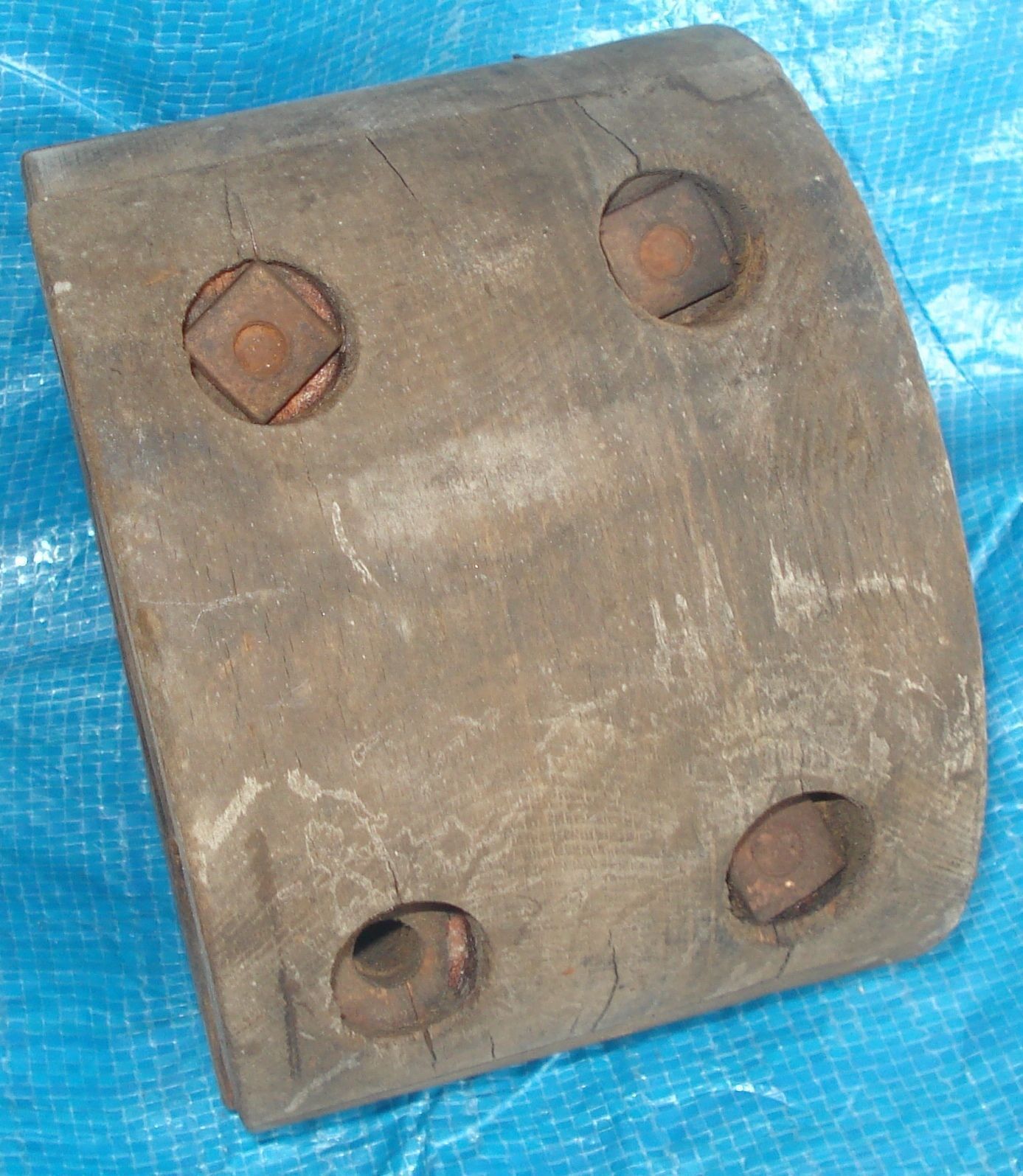 BH442 Antique Vtg Hit Miss Line Shaft Flat Belt Wood Wooden Spacer eBay