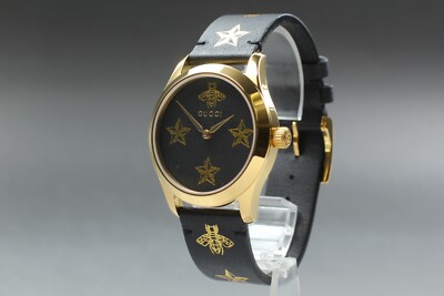 UNUSED w/Box] GUCCI Star Bee G Timeless 126.4 YA1264055 Black Gold