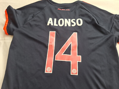 Bayern Munchen WOMENS Jersey 14 Alonso 2015 Adidas Navy Blue Shirt