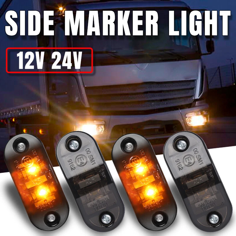 LED Clearance Side Marker Light Amber Red White Lamp Truck Trailer Lorry Caravan - image 3 of 4