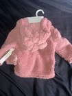 NWT! Tahari Baby Three Piece Set Coat Shoes Gloves Pink Fur 6-9 Months — photo 2