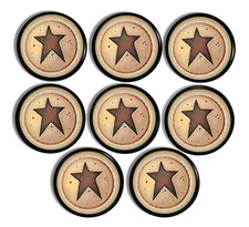 Primitive Barn Star Kitchen Cabinet Knobs, Rustic Country Farmhouse Drawer Pull