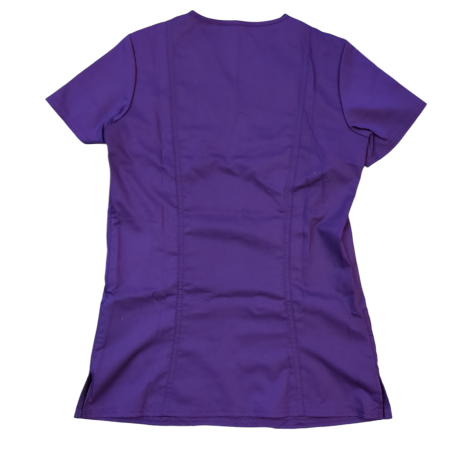 NEW Cherokee Eggplant VNeck Scrubs for Women, Soft Stretch, Easy Care