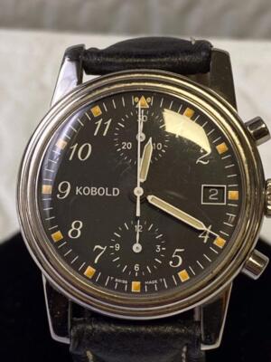 KOBOLD PROFESSIONAL B PILOT 351-65 37mm MANUAL WATCH. | eBay