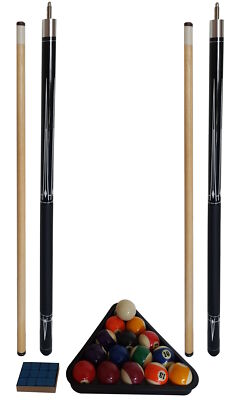 Set 4 Stecche Da Biliardo Da 58 Pollici In Legno Duro – Con Gessetti E Guanti - 3