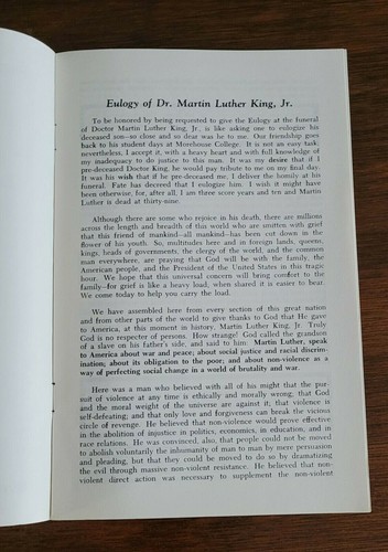 MARTIN LUTHER KING ELOGIO BENJAMIN MAYS DAISY ELLIOTT DERECHOS CIVILES ORIGINAL - Imagen 2 de 5