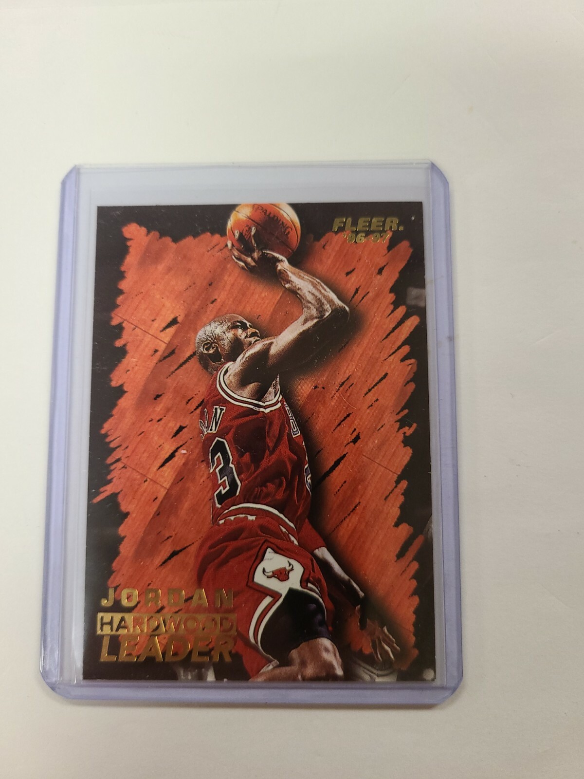1996-97 FLEER HARDWOOD LEADERS MICHAEL JORDAN CARD #123