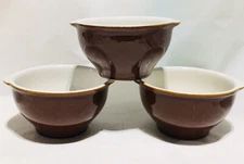 VINTAGE MIXING SOUP CEREAL BOWL MARKED MADE IN PORTUGAL FOR OVER AND BACK GLAZED