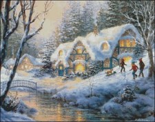 Needlework Crafts Full Embroidery Counted Cross Stitch Kits 14 ct Winter Frolic