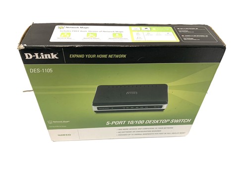D-Link 5 Port 10/100 Desktop Ethernet Network Switch CD DES-1105 - Picture 6 of 9