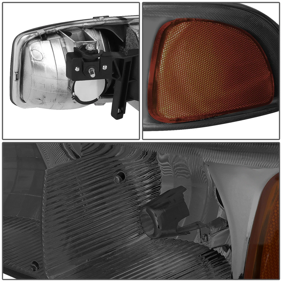PARA 99-07 GMC SIERRA/YUKON REPUESTO CARCASA AHUMADA FAROS/LÁMPARAS LATERALES ÁMBAR Foto 4 de 4