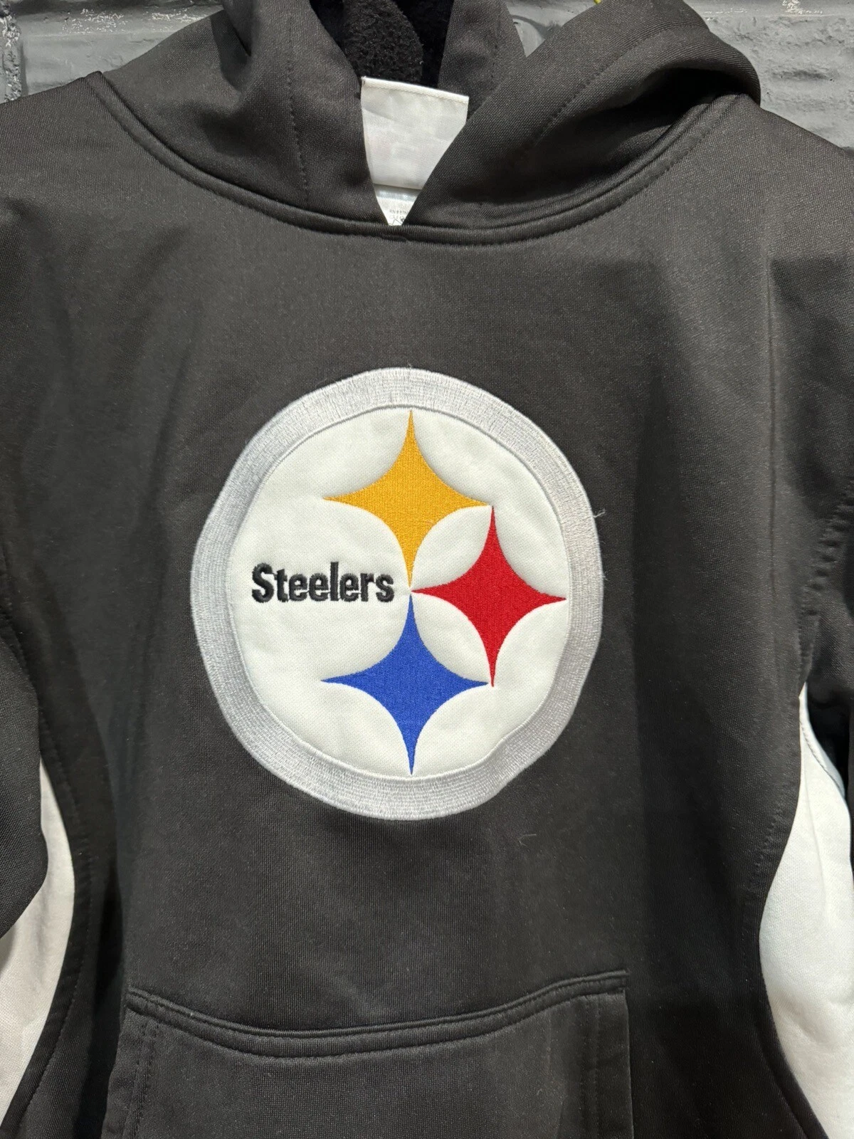 VETEMENTS Felpa con cappuccio maglione abbigliamento squadra calcio NFL Pittsburgh STEELERS 12 14