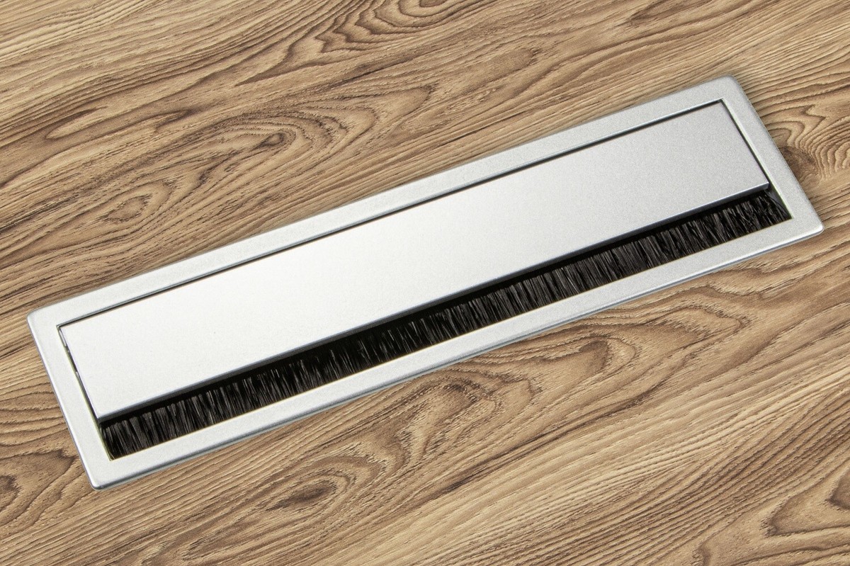 Kwmobile Placca Passa-cavi - 4x Coperture Spazzola Passaggio Fili