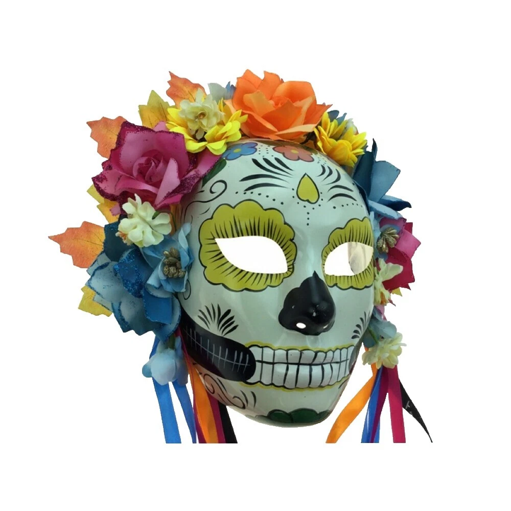 Resina Adulto Unisex Día de los muertos máscaras y antifaces de Disfraz