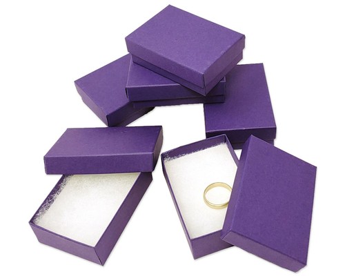Hot Pink, Teal and Purple 3x2x1 Inch Cotton Filled Presentation Jewelry Boxes - Picture 29 of 108