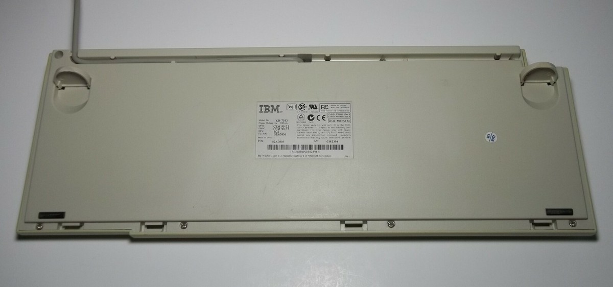 【2】 mk 様 ♡ponnpia♡ IBM PC PS/2 Keyboard KB-7953 FRU: 02K0806 Tested Clean Blue