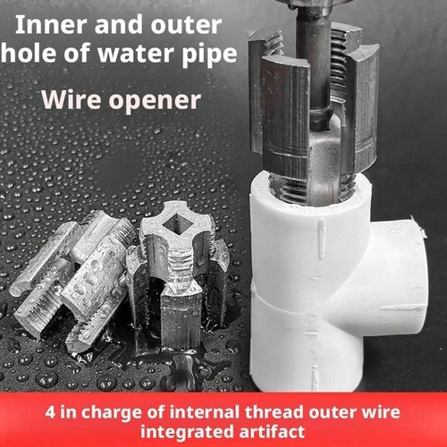 Integriertes Innen- & Außenrohrgewinde-Werkzeug, PVC Rohrgewindeschneider Kit USA - Bild 10 von 15