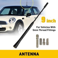 9inch Universal Car Power Aerial Antenna Mast Radio Amfm Black Kit With Screws 9inch Universal Car Power Aerial Antenna Mast Radio Amfm Black Kit With Screws