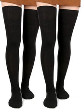Women Thigh High Socks Extra Long Cotton Knit Warm Thick Tall Long Boot US