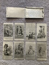 c1900 Aluminum Novelty Joke Cards Set & Original Pocket Case Antique Business 8